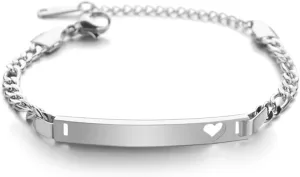 Custom Stainless Steel Bracelets Custom Name Bracelet Personalized Bracelets for Women Long Distance Bracelets Matching Charm Bracelets