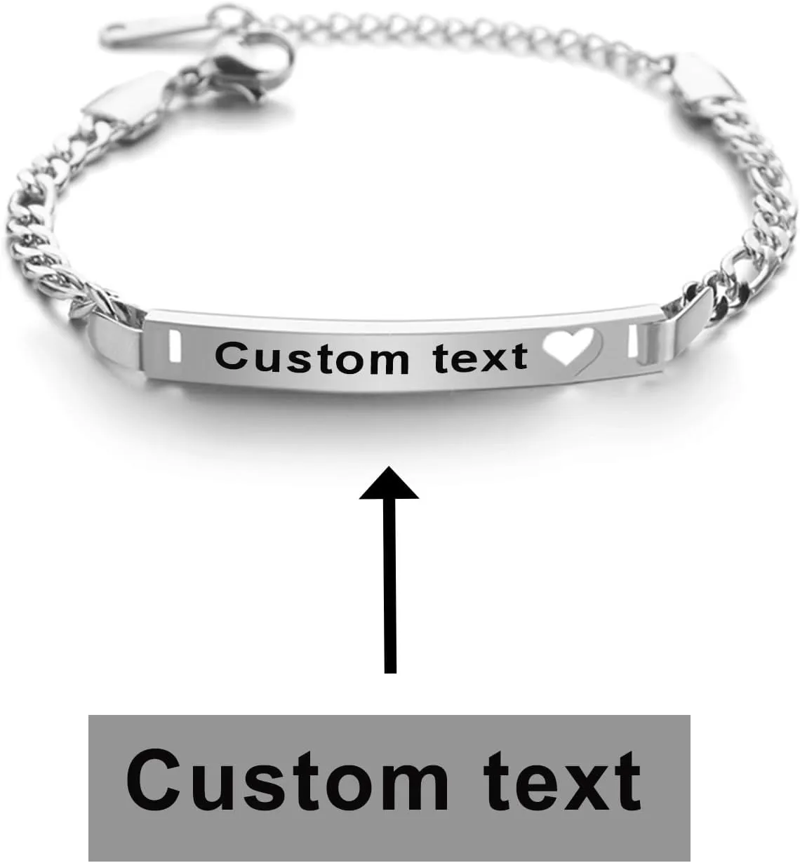 Custom Stainless Steel Bracelets Custom Name Bracelet Personalized Bracelets for Women Long Distance Bracelets Matching Charm Bracelets