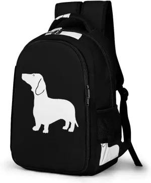 Dachshund Laptop Backpack Multiple Compartments Travel Backpack Casual Shoulder Bag Fashion Computer Bag for Work Shopping