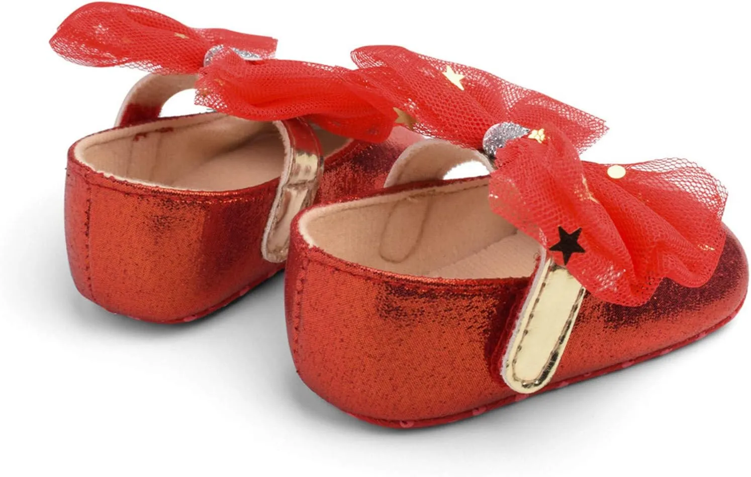 DEESEE(TM)_Home Baby Shoes, Baby Girls Mary Janes Flat Bowknot Rubber Sole First Walker Princess Dress Shoes