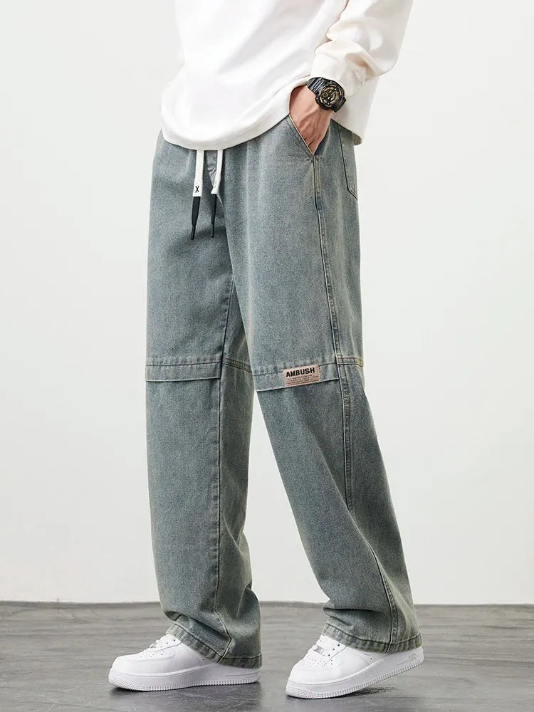 DenimEase Straight-Leg Pants