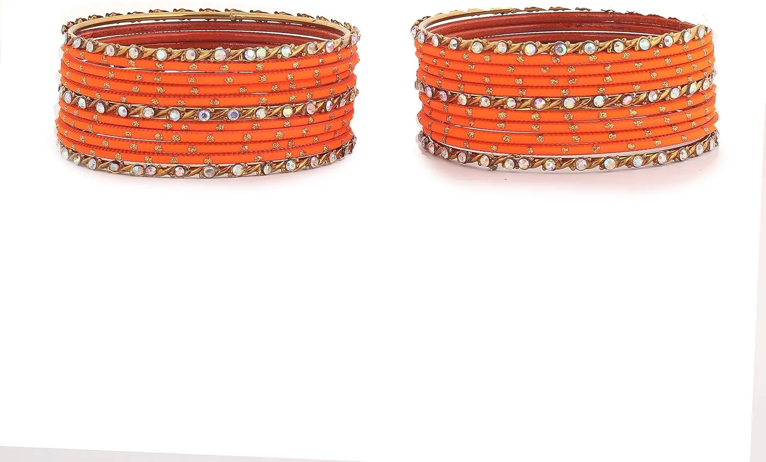 Desi Indian Bangles For Women - Set Of 22 Pcs Bollywood Indian Jewelry Sets For Women, 80s Accessories Bangle Bracelets Party Favors Alloy Metal Churi