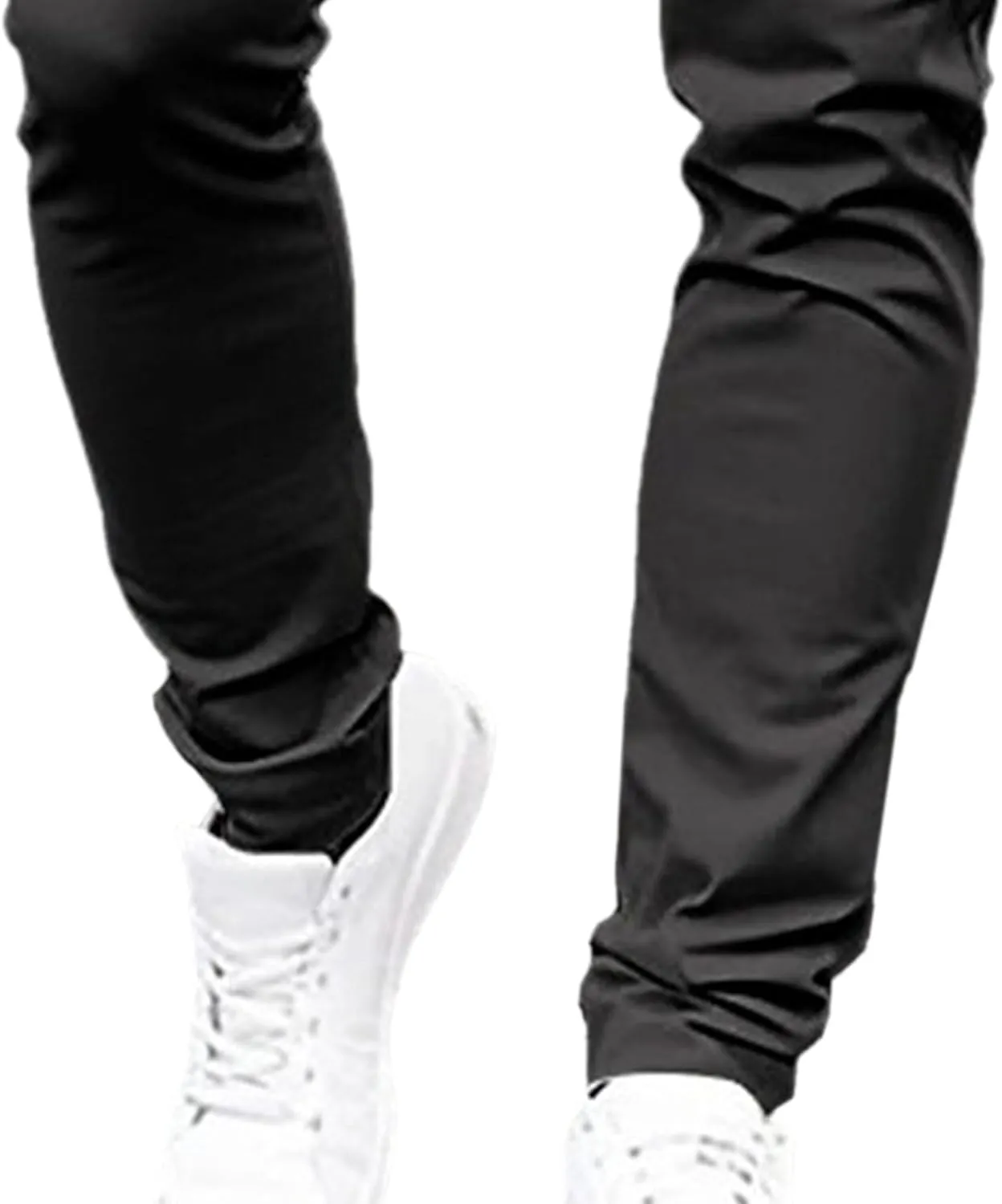 DGHM-JLMY Mens Chinos Slim Fit Pants Comfort Casual Solid Trousers Skinny Tapered Dress Pants with Zipper Pockets