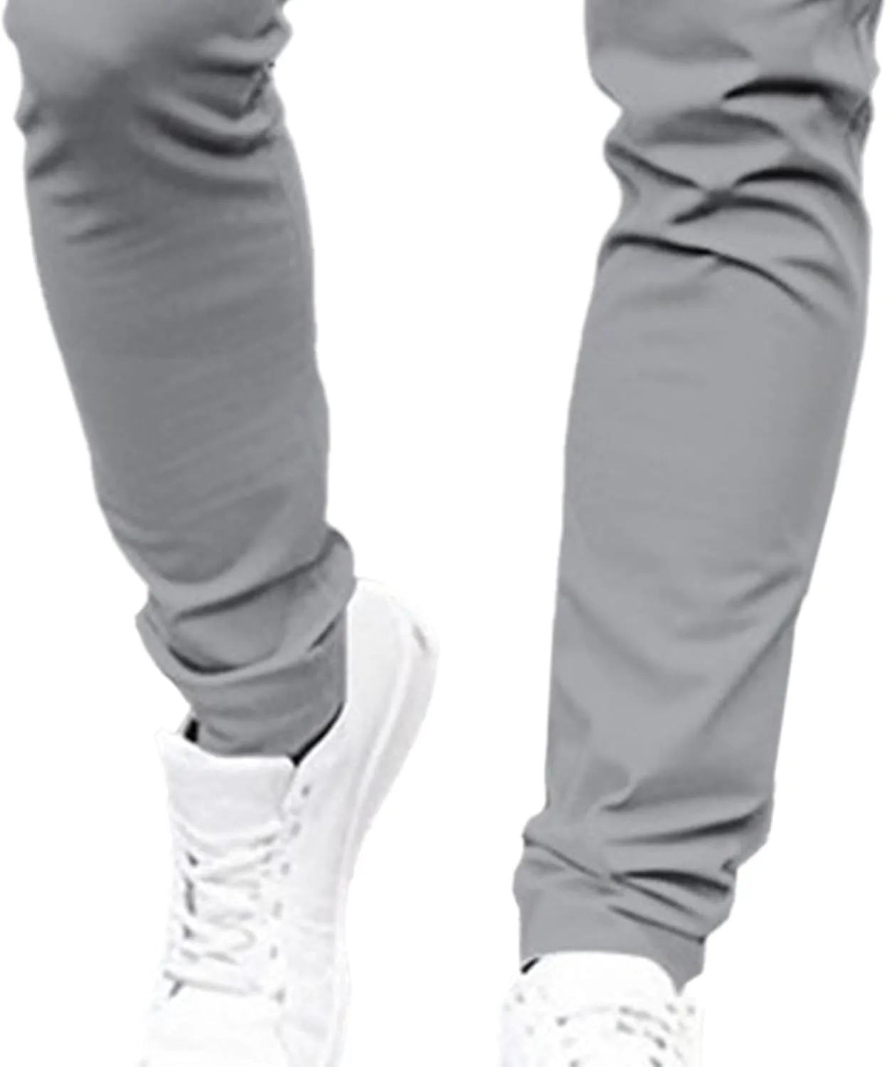 DGHM-JLMY Mens Chinos Slim Fit Pants Comfort Casual Solid Trousers Skinny Tapered Dress Pants with Zipper Pockets