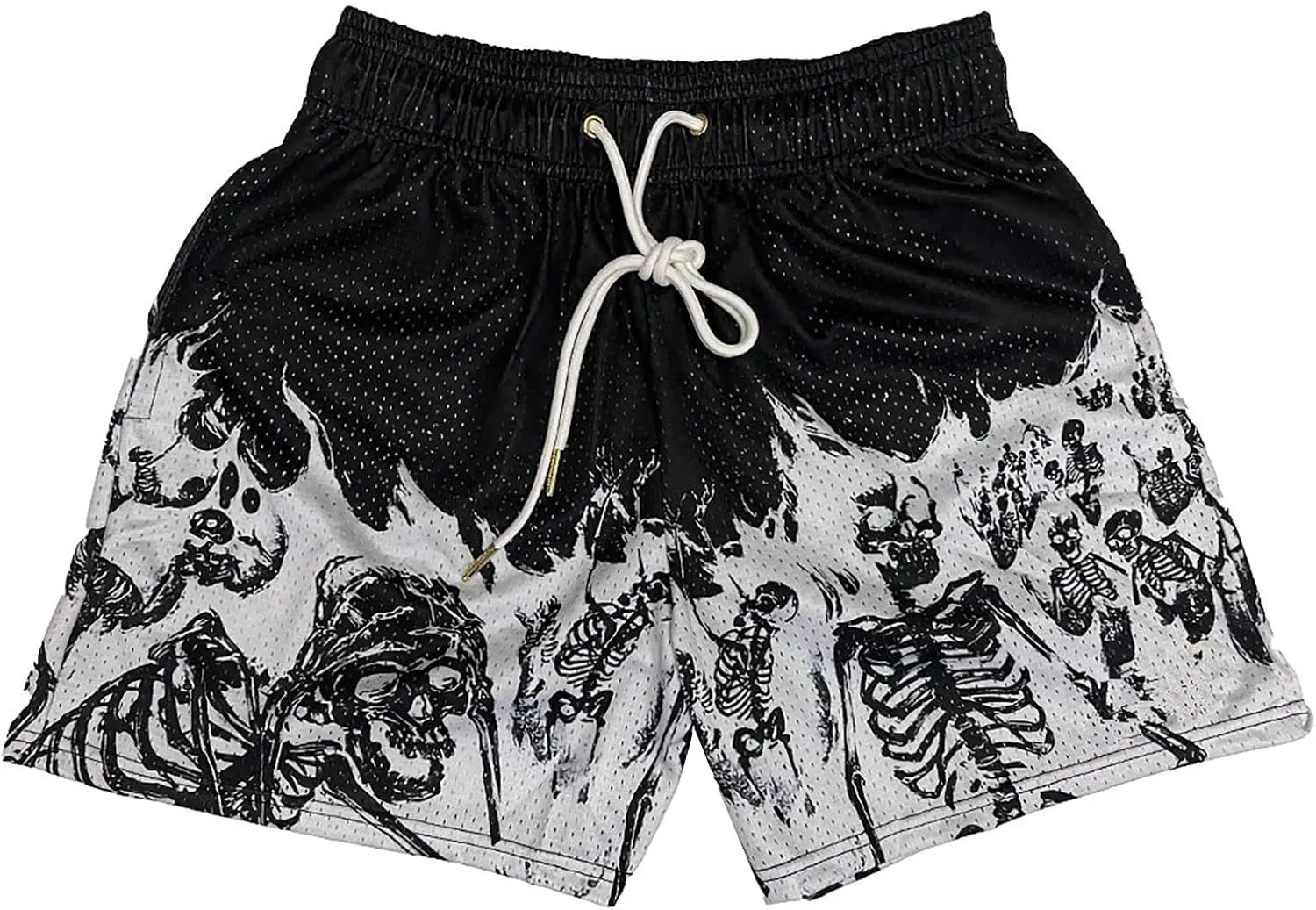DIOTSR Mens Graphic Shorts Casual Flat Front Shorts Cool Streetwear Designer Shorts Drawstring Summer