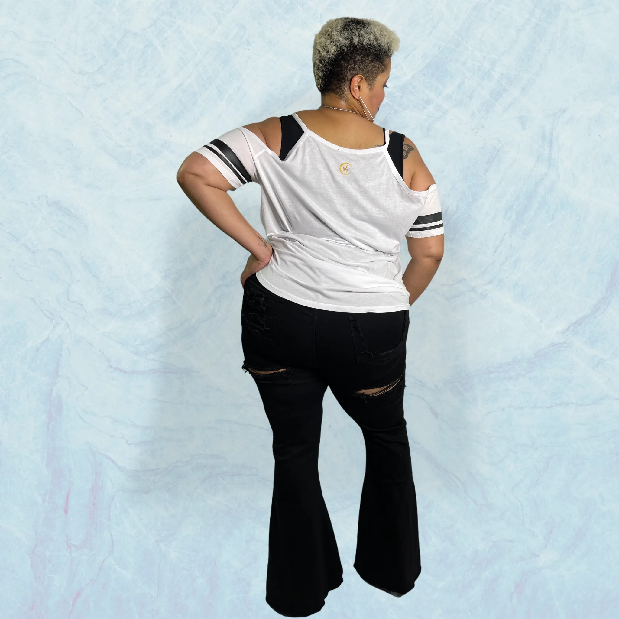 Distressed Black Jeans