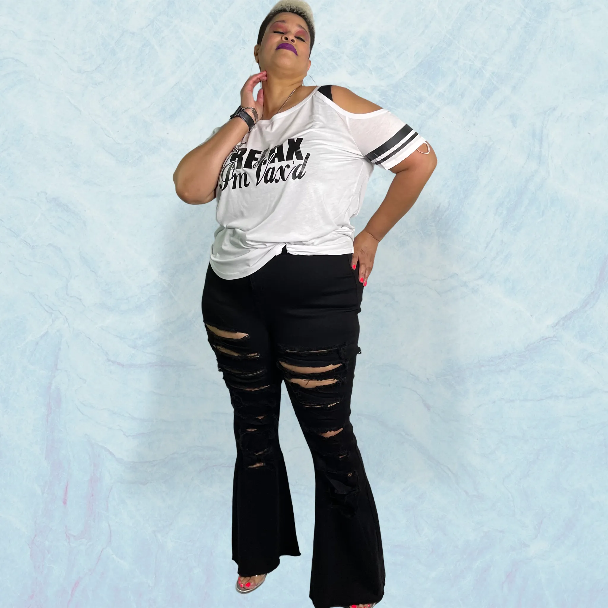 Distressed Black Jeans
