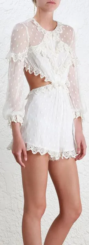 'Divinity' Scallop Playsuit