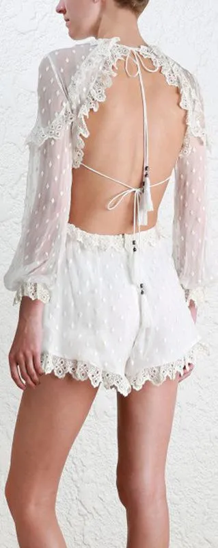 'Divinity' Scallop Playsuit