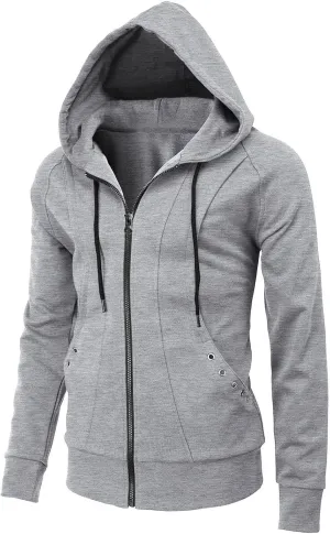 DuDubaby Men's Fall Winter Long Sleeve Hoodie Hoodie Sweatshirt Top Cardigan Hooded Jacket