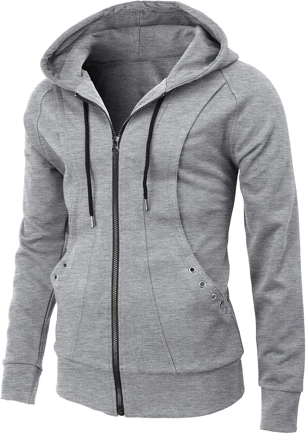DuDubaby Men's Fall Winter Long Sleeve Hoodie Hoodie Sweatshirt Top Cardigan Hooded Jacket
