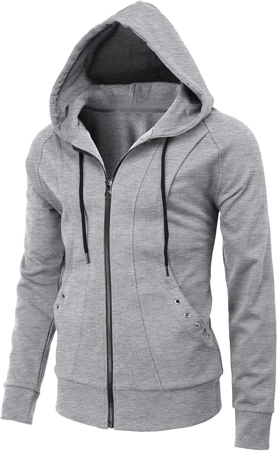 DuDubaby Men's Fall Winter Long Sleeve Hoodie Hoodie Sweatshirt Top Cardigan Hooded Jacket