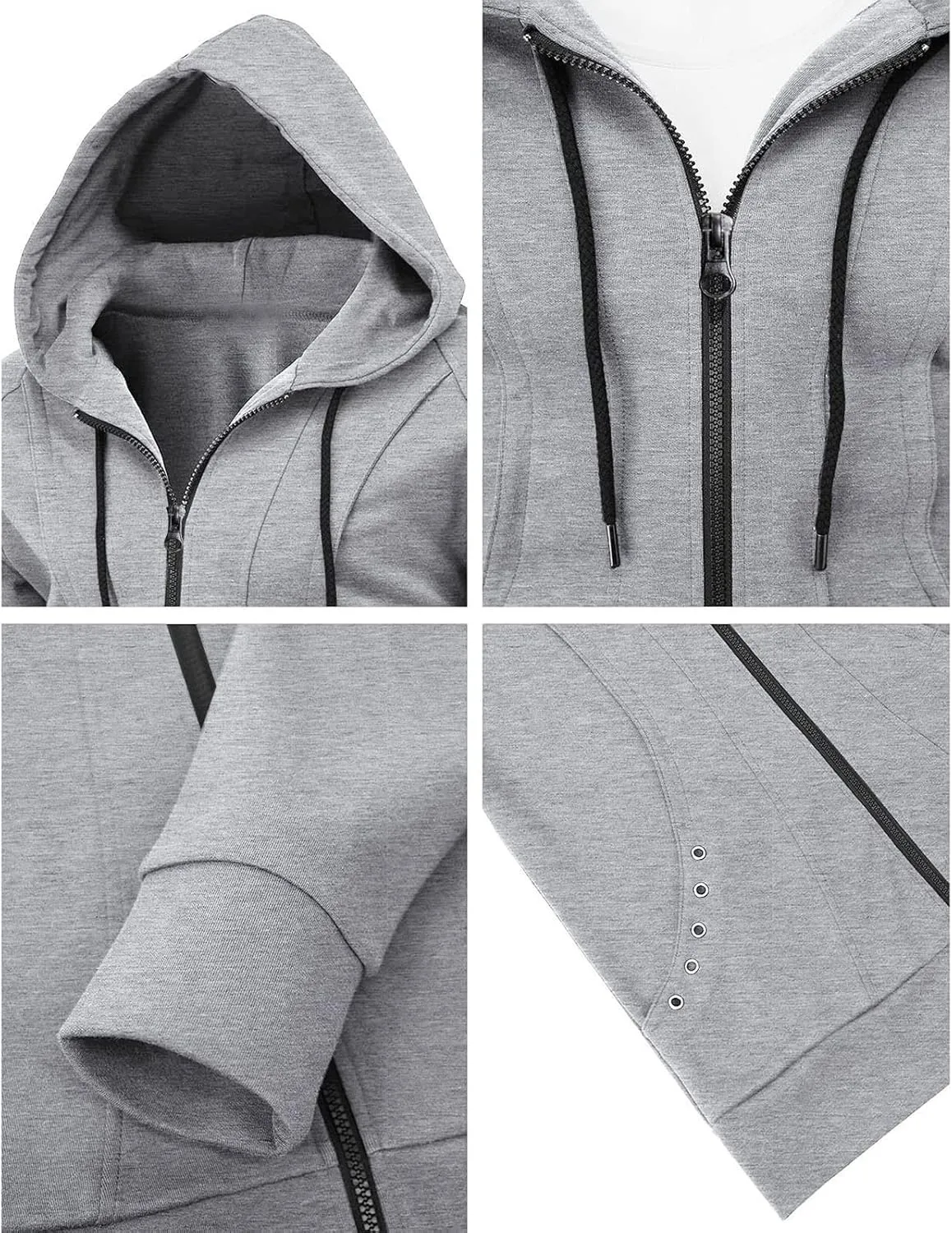 DuDubaby Men's Fall Winter Long Sleeve Hoodie Hoodie Sweatshirt Top Cardigan Hooded Jacket