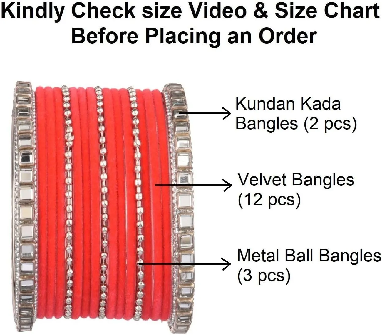 Efulgenz CZ Crystal Indian Wedding Bridal Bangle Set Plain Velvet Bangle with Silver Tone Beaded Metal Bangle Traditional Kundan Bangle Bracelet Jewelry for Women