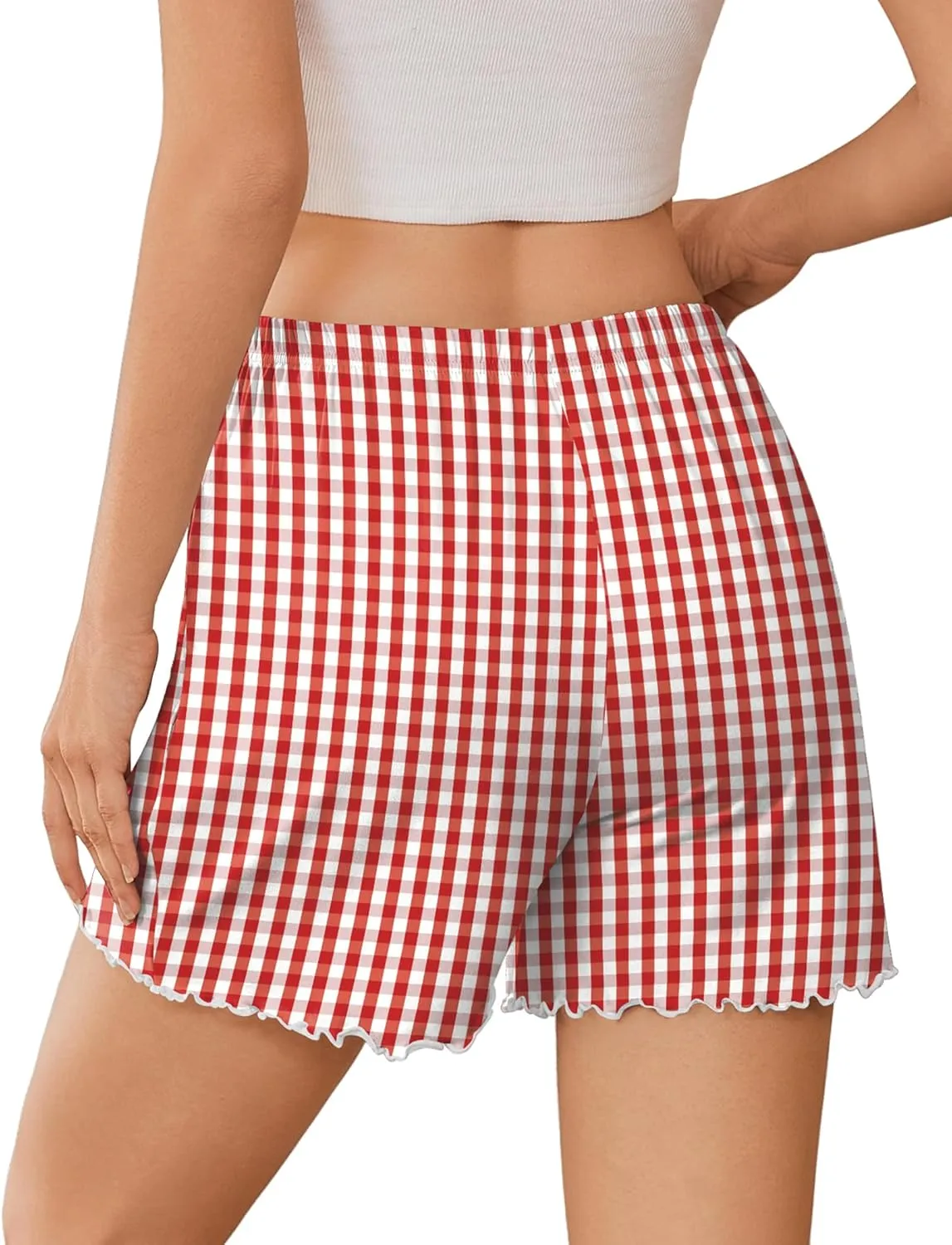 Ekouaer Womens Pajama Shorts Soft Comfy Sleep Shorts Casual Elastic Waist Pj Shorts with Pockets
