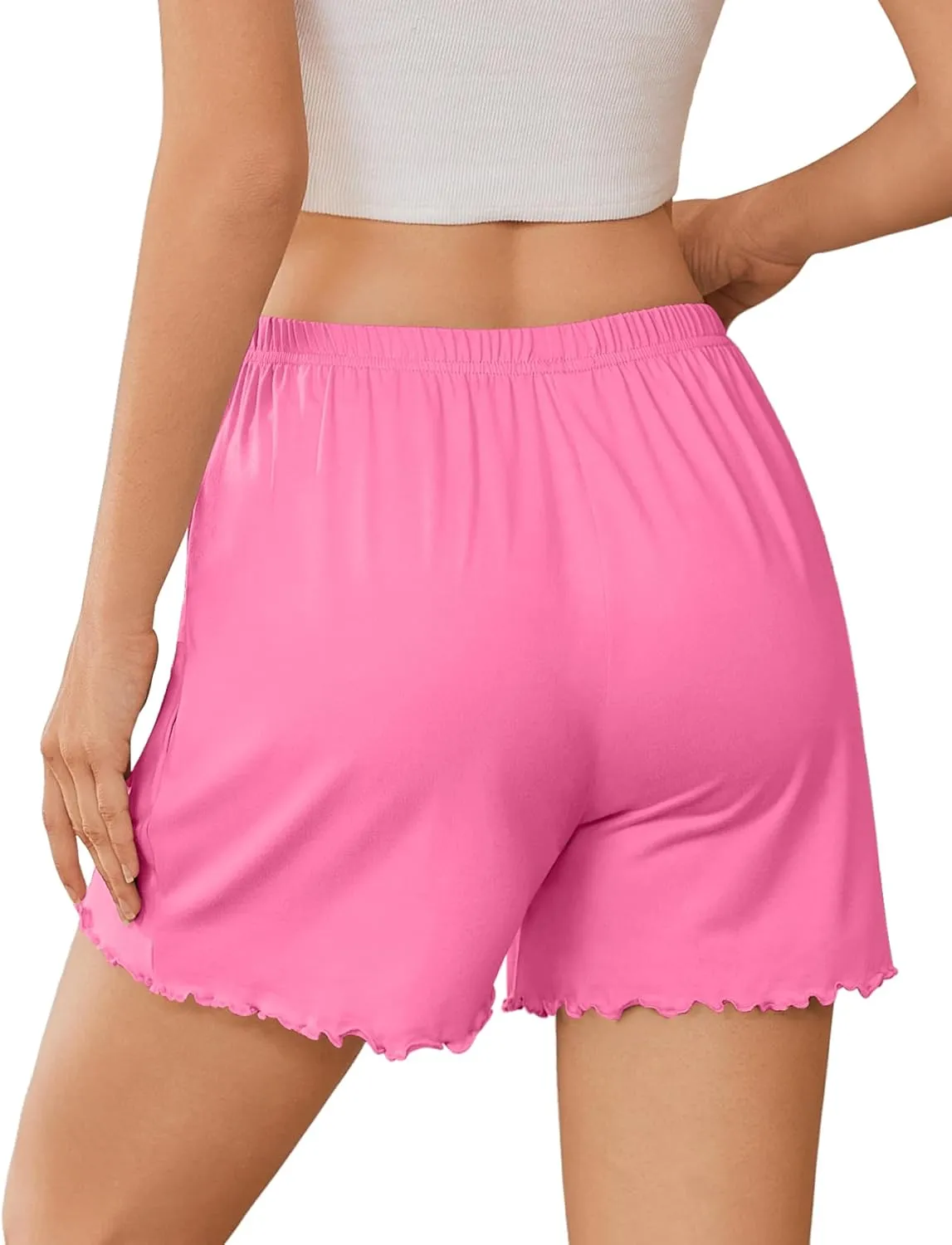 Ekouaer Womens Pajama Shorts Soft Comfy Sleep Shorts Casual Elastic Waist Pj Shorts with Pockets