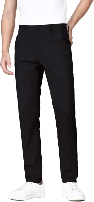 ESSYSHE Mens Slim Fit Flex Waist Chino Pants Stretch Khaki Tapered Pants for Men