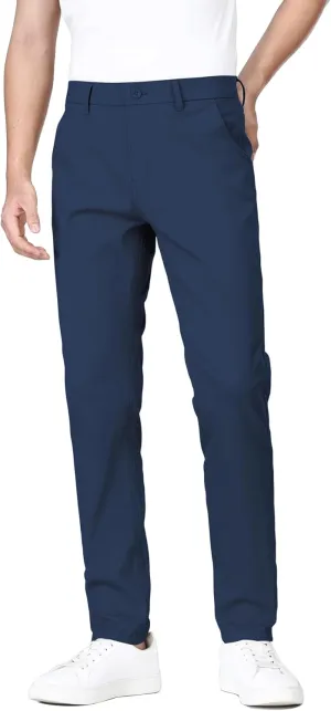 ESSYSHE Mens Slim Fit Flex Waist Chino Pants Stretch Khaki Tapered Pants for Men