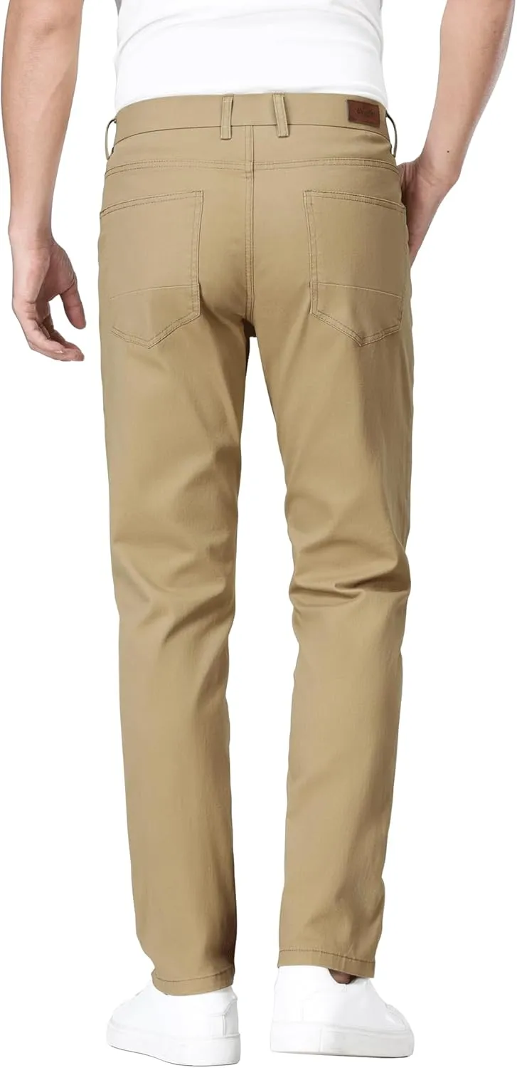 ESSYSHE Mens Slim Fit Flex Waist Chino Pants Stretch Khaki Tapered Pants for Men
