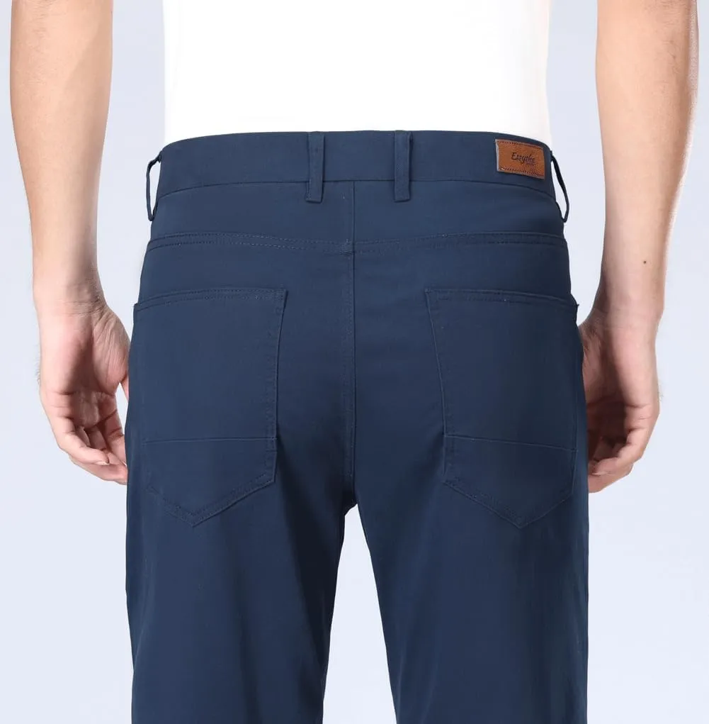 ESSYSHE Mens Slim Fit Flex Waist Chino Pants Stretch Khaki Tapered Pants for Men