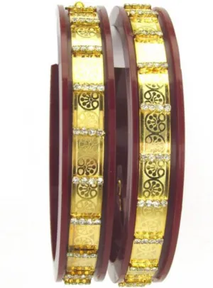 Fashion Imitation Traditional Every Day Use Gold Bangles/bracelet For Women / AZINBG278-GLD-210