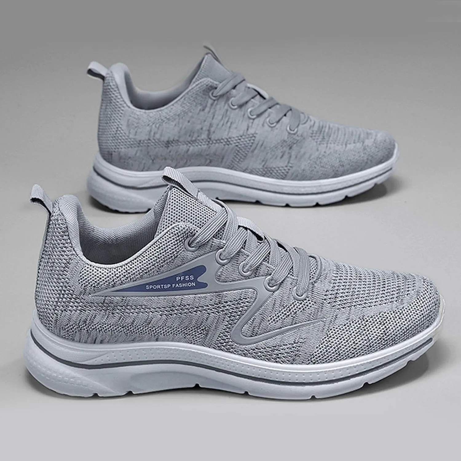 Fashion Summer and Casual Men Flat Lightweight Mesh Breathable Solid Color Mens Sneaker Shoes Support Sneaker
