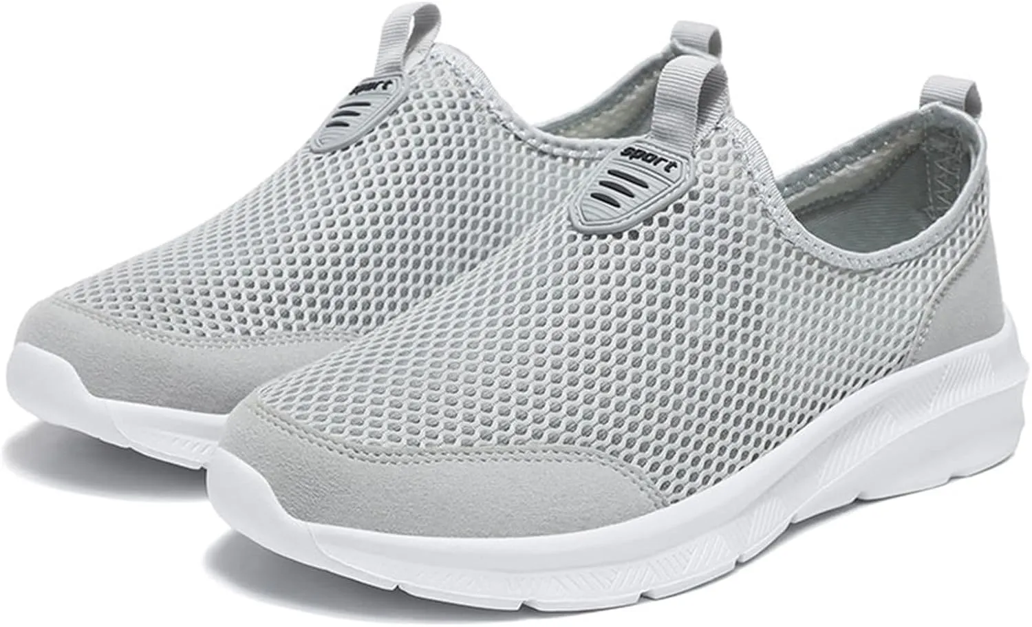 Fashion Summer Men Breathable Mesh Shallow Lace Up Casual Shoes Mens Classic Leather Sneaker