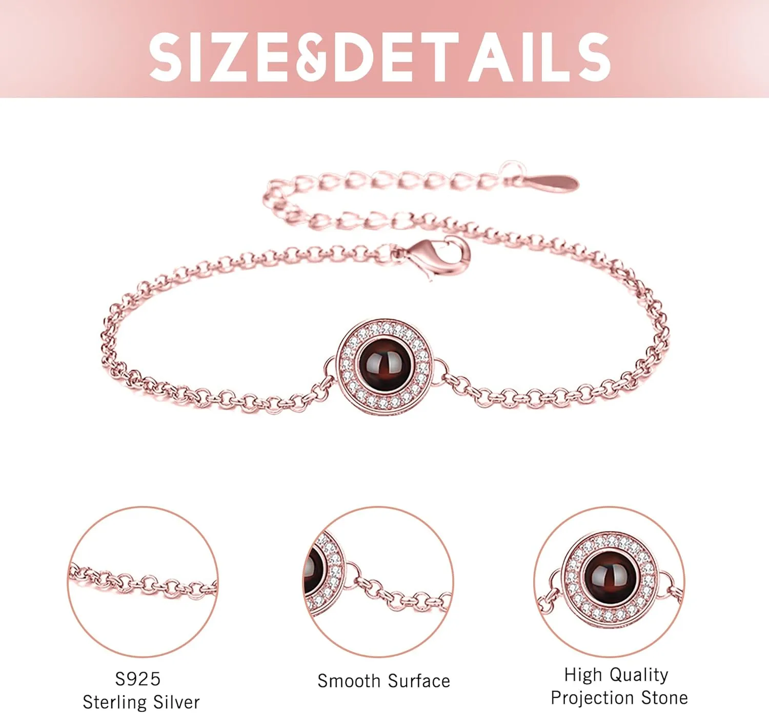 FawnBless Personalized bracelets, customized projection bracelets, photo bracelets, commemorative bracelets - thoughtful gifts for wives and mothers on anniversaries