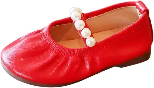 Flattering Toddler Little Girl Dress Shoes Girl Flats Party School Wedding Princess Shoes Pull on Orthotic Shoes