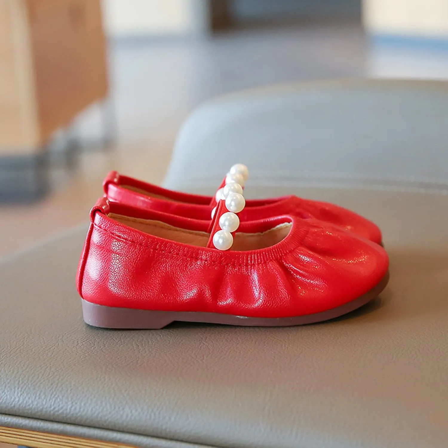 Flattering Toddler Little Girl Dress Shoes Girl Flats Party School Wedding Princess Shoes Pull on Orthotic Shoes