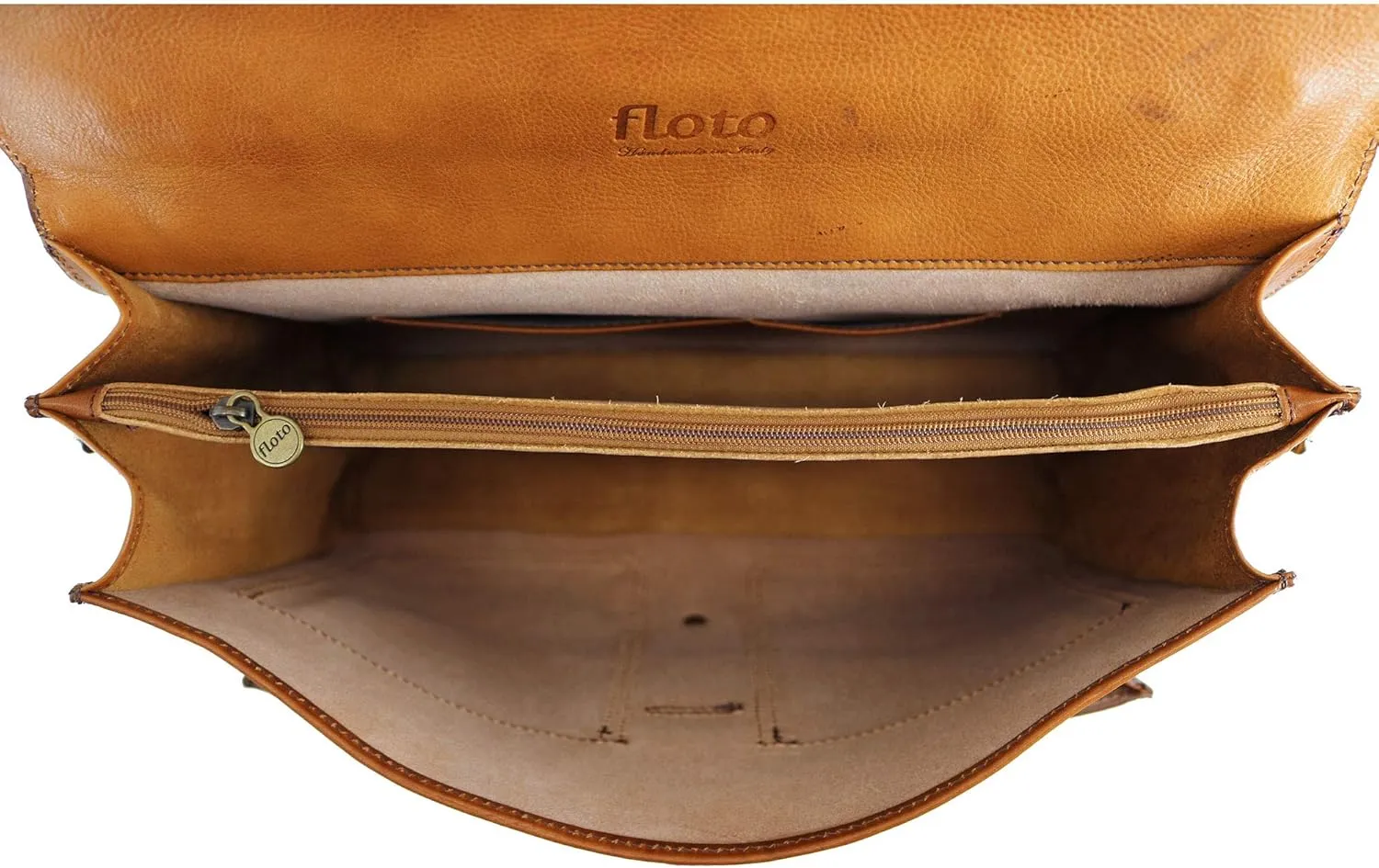 Floto Novella Leather Briefcase  Italian Handmade Briefcase for Men & Women