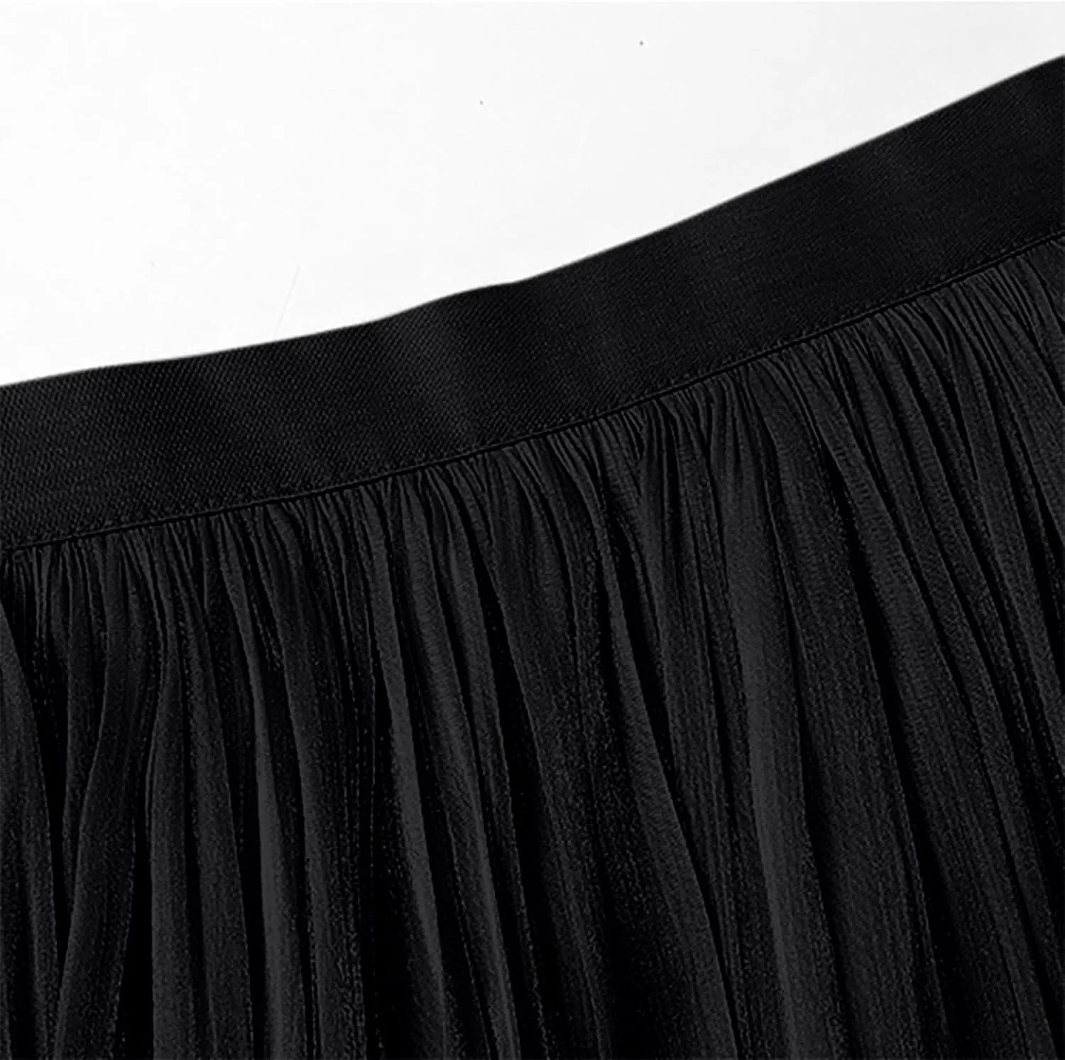FZYLQY Plus Size Pleated Flare Midi Skirts for Women High Waisted Ruffle Boho Summer Beach Skirt Mid Length A Line Skirts