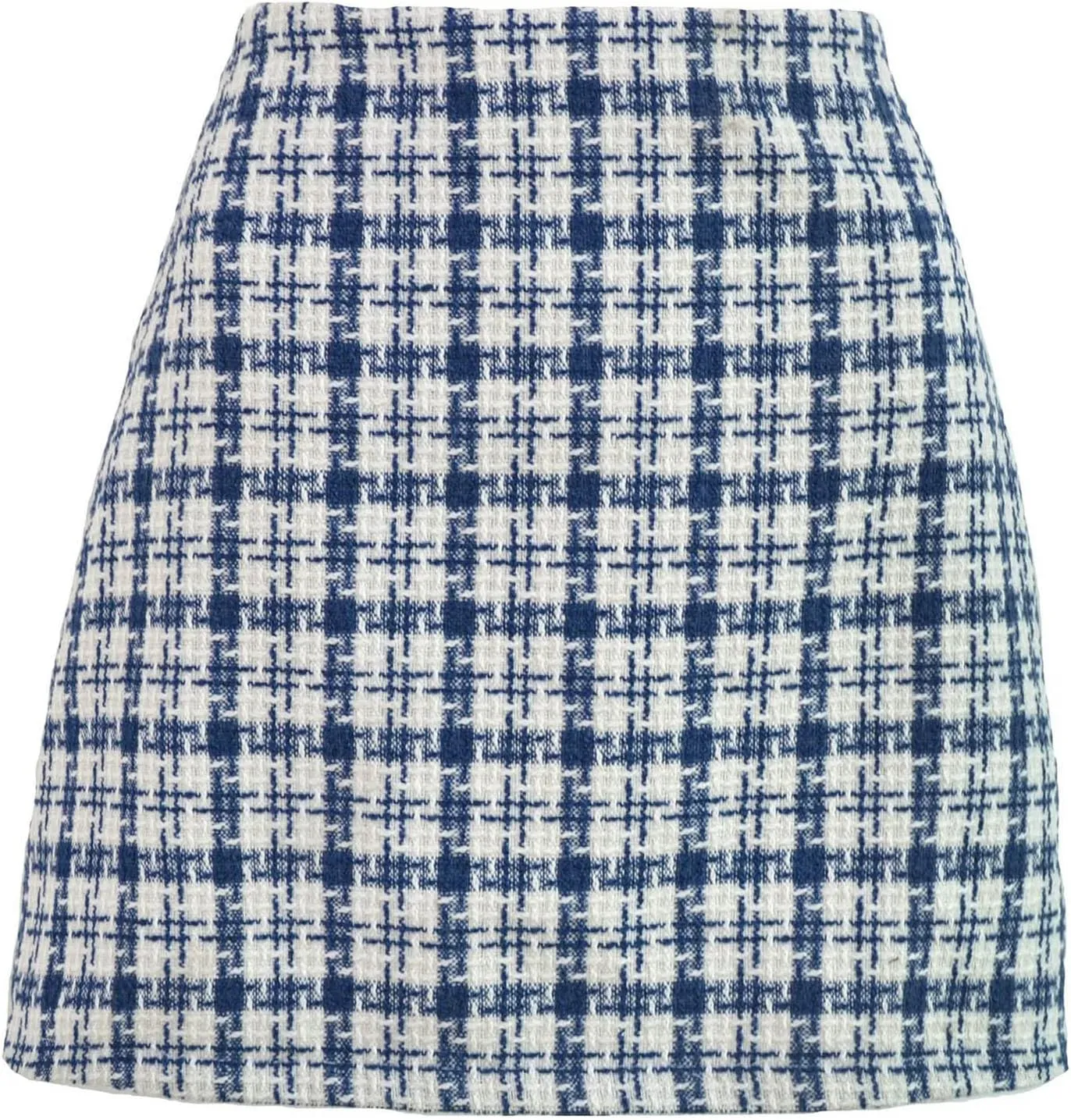 FZYLQY Women's High Waisted Houndstooth Skirts Colorblock Trendy Tight Warp Skirts Spring Summer Tweed Casual Short Skirt