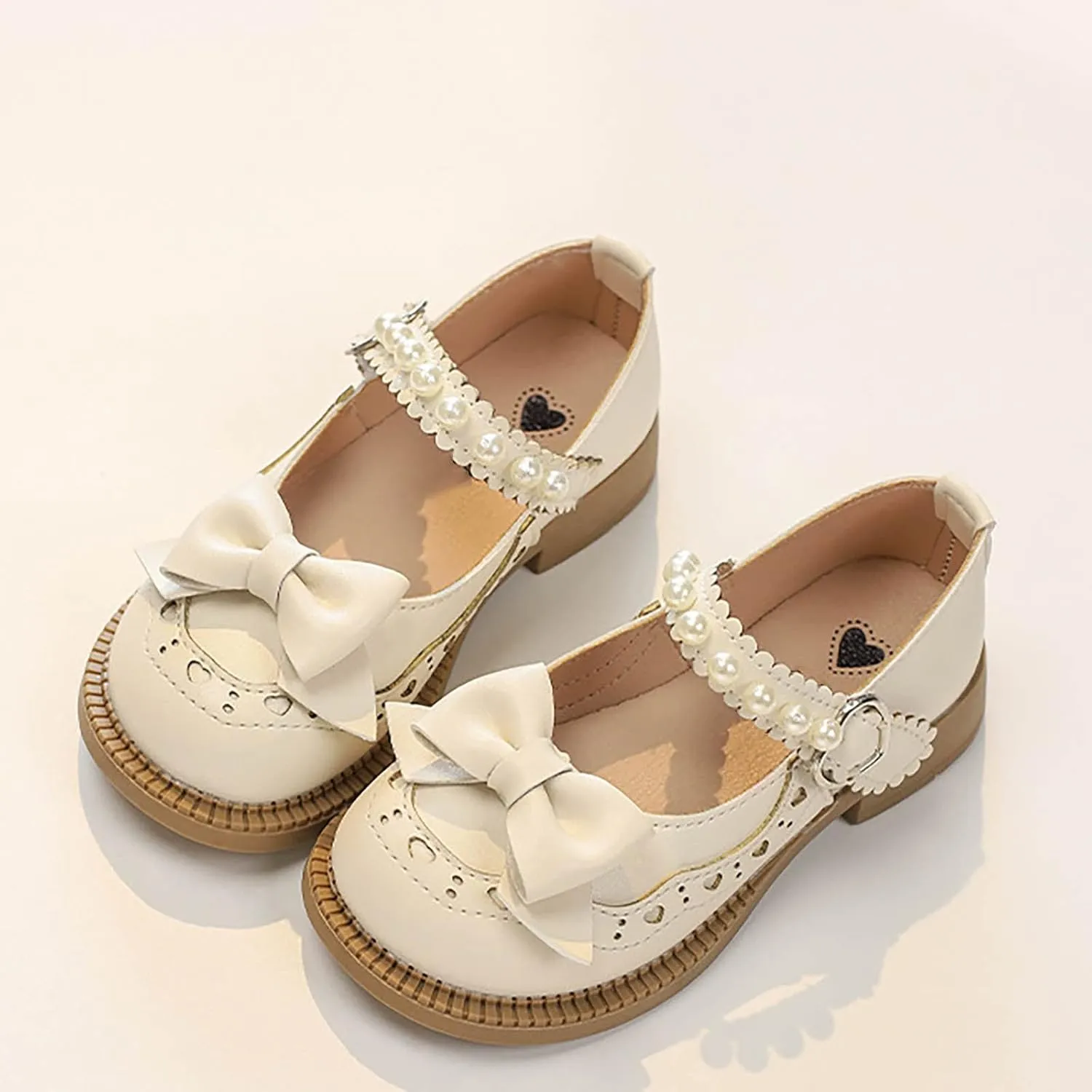 Girls Bowknot Dress Shoes Wedding Leather Princess Shoes Pary School Shoes Lightweight Sandals Wedges for Kids