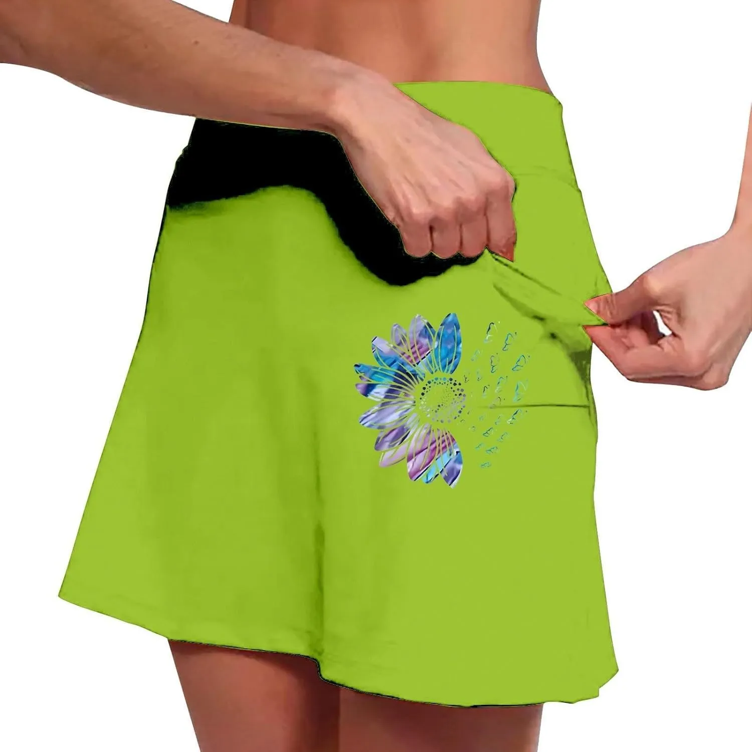 Golf Skorts for Women with Pockets Summer Athletic Workout Tennis Skirts with Shorts High Waist Athletic Skirt
