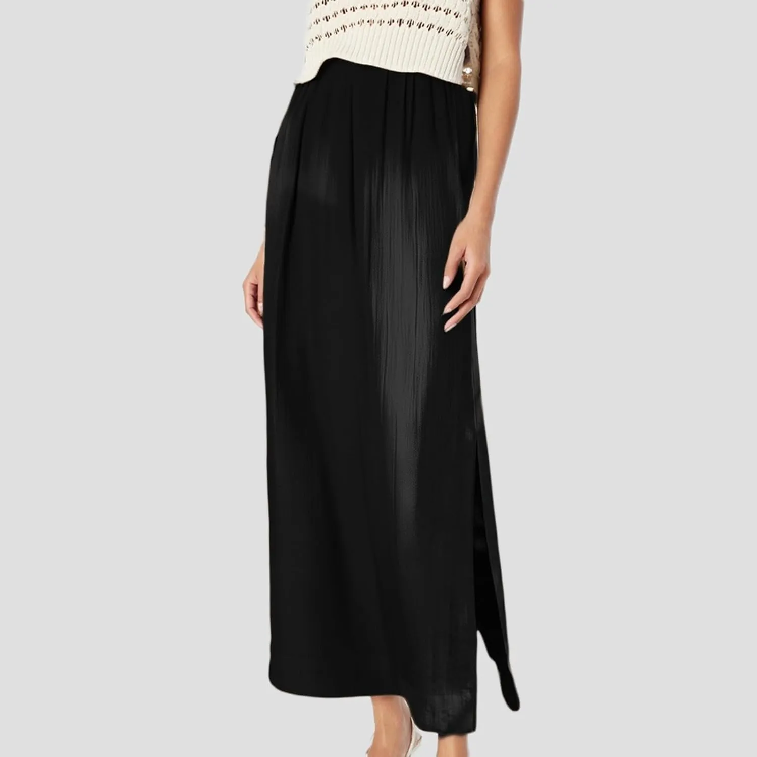 High Waisted Linen Skirts for Women Side Split Trendy Summer Casual Long Skirt Boho A Line Maxi Skorts 2025