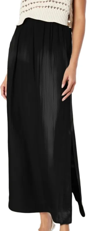High Waisted Linen Skirts for Women Side Split Trendy Summer Casual Long Skirt Boho A Line Maxi Skorts 2025