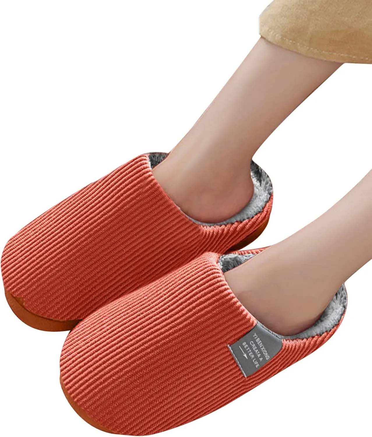 House Shoes for Women Slippers Non Slip Mens Winter House Shoes Non Slip Slippers Womens Black Fluffy Slippers Closed Reindeer Christmas Decoration Gifts for Him 2023