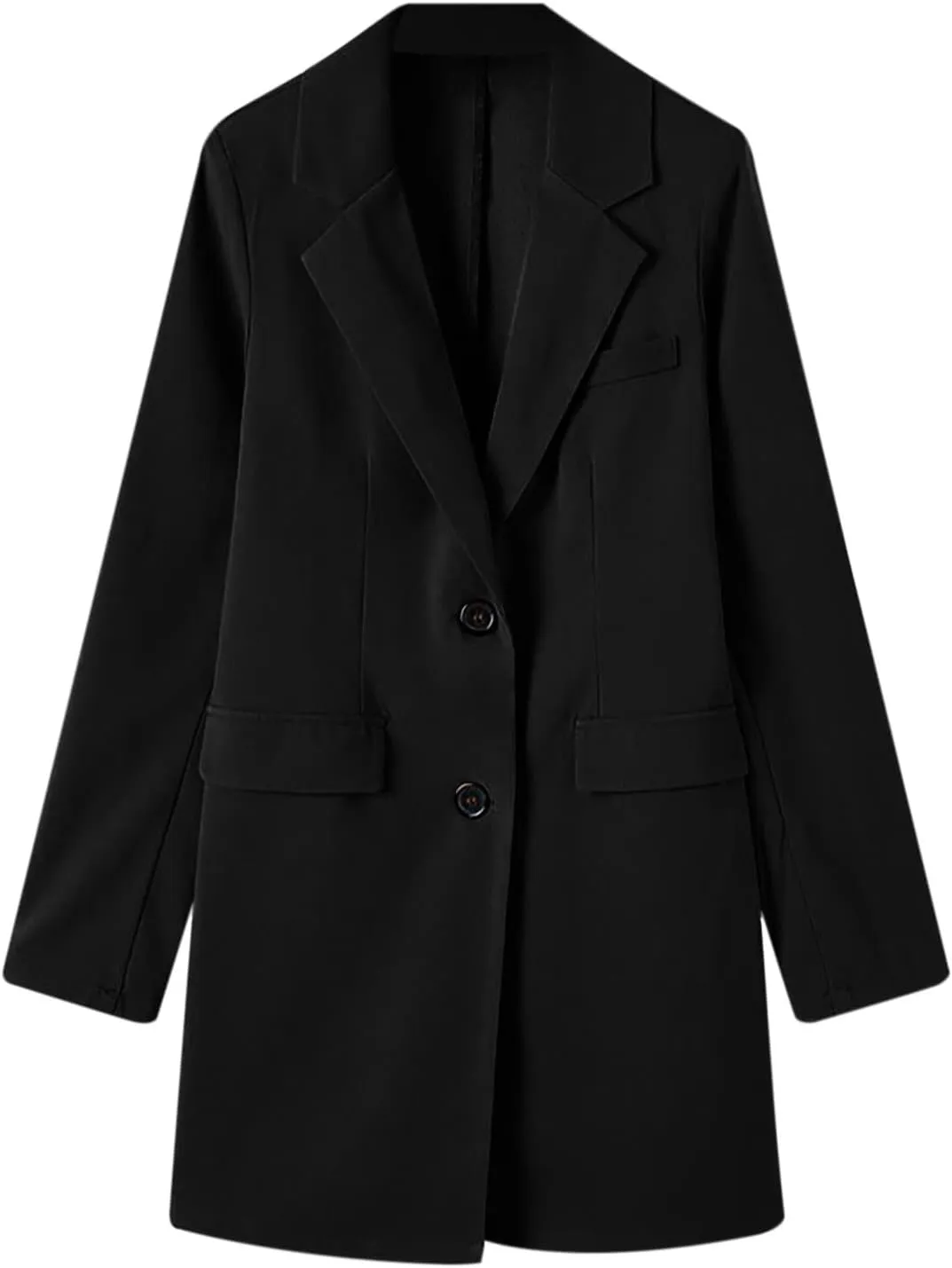 Hvyesh Women's Wool Blend Trench Winter Jackets Mid Long Warm Pea Coats Dressy Casual Double Breasted Overcoat with Pockets