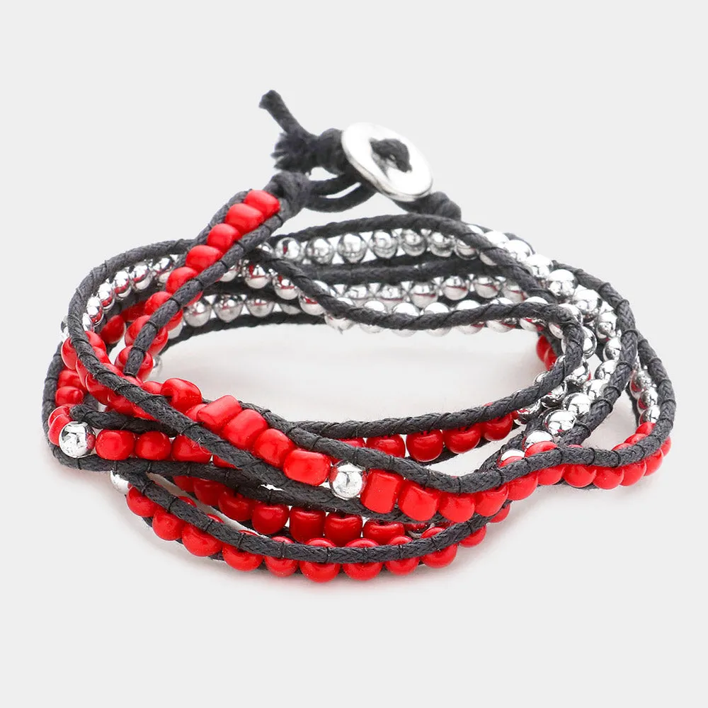iLLASPARKZ Boho Bead Long Wrap Bracelet