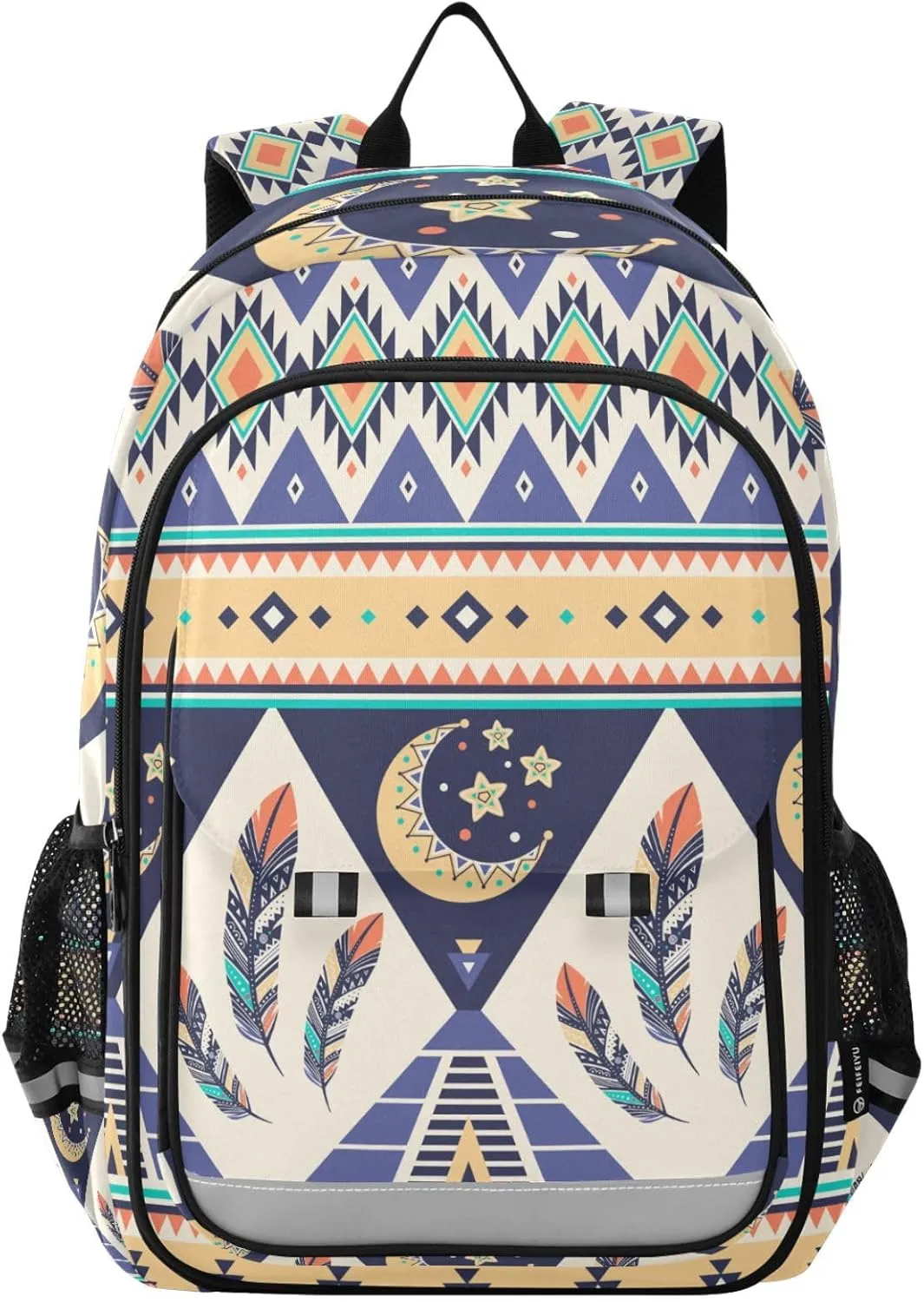 Indian Aztec Geometry Laptop Backpack Purse for Women Men School Bag 17 Inch Bookbag Student Boys Girls Travel Casual Daypack