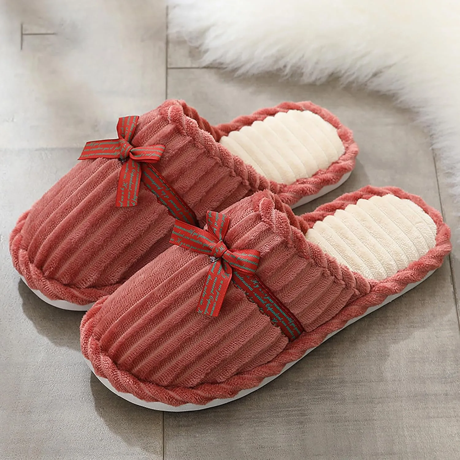 Indoor House Slippers for Men with Soft Sole and Arch Support Mens Slippers with Arch Support Pink House Shoes Warm Slippers for Women Indoor Outdoor Christmas Garden Flag Gifts for Wife 2023