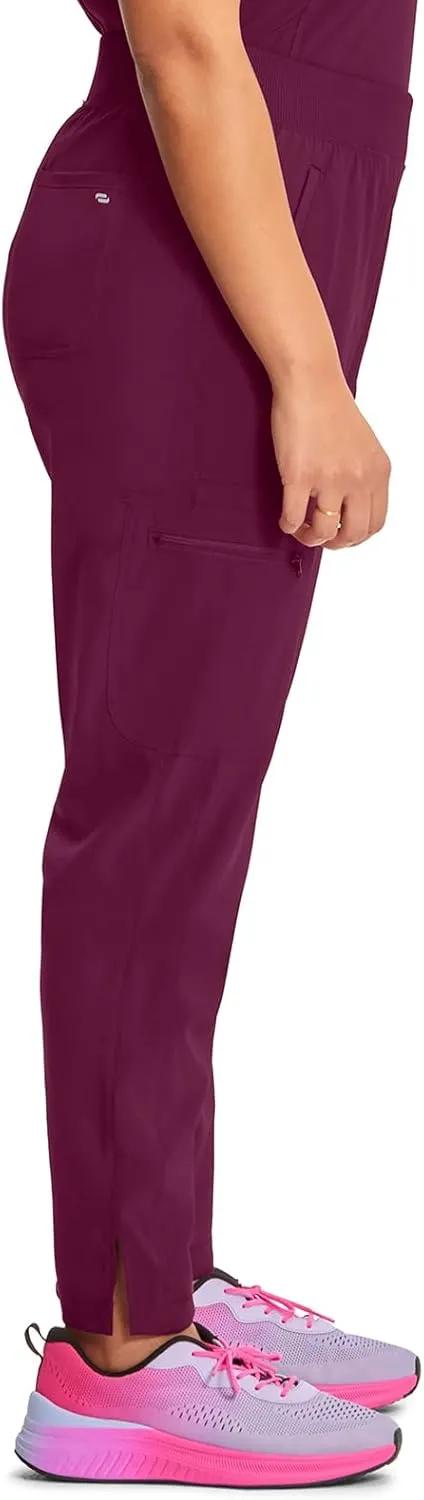 Infinity Cherokee Women's Scrub Pant Mid Rise Tapered Leg Pull-on Bottom with Moisture Wicking & 360 Stretch Fabric CK065A