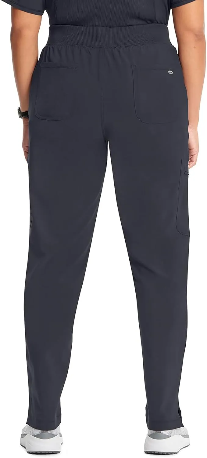 Infinity Cherokee Women's Scrub Pant Mid Rise Tapered Leg Pull-on Bottom with Moisture Wicking & 360 Stretch Fabric CK065A