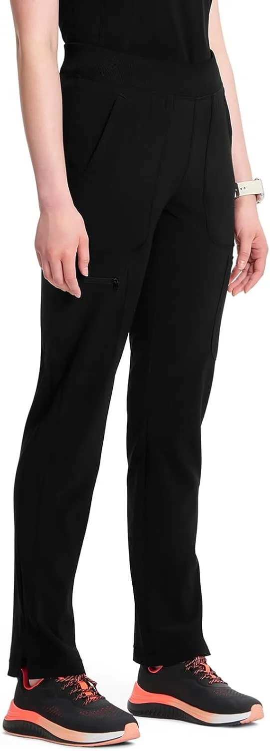 Infinity Cherokee Women's Scrub Pant Mid Rise Tapered Leg Pull-on Bottom with Moisture Wicking & 360 Stretch Fabric CK065A