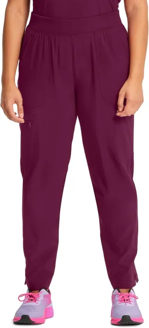 Infinity Cherokee Women's Scrub Pant Mid Rise Tapered Leg Pull-on Bottom with Moisture Wicking & 360 Stretch Fabric CK065A