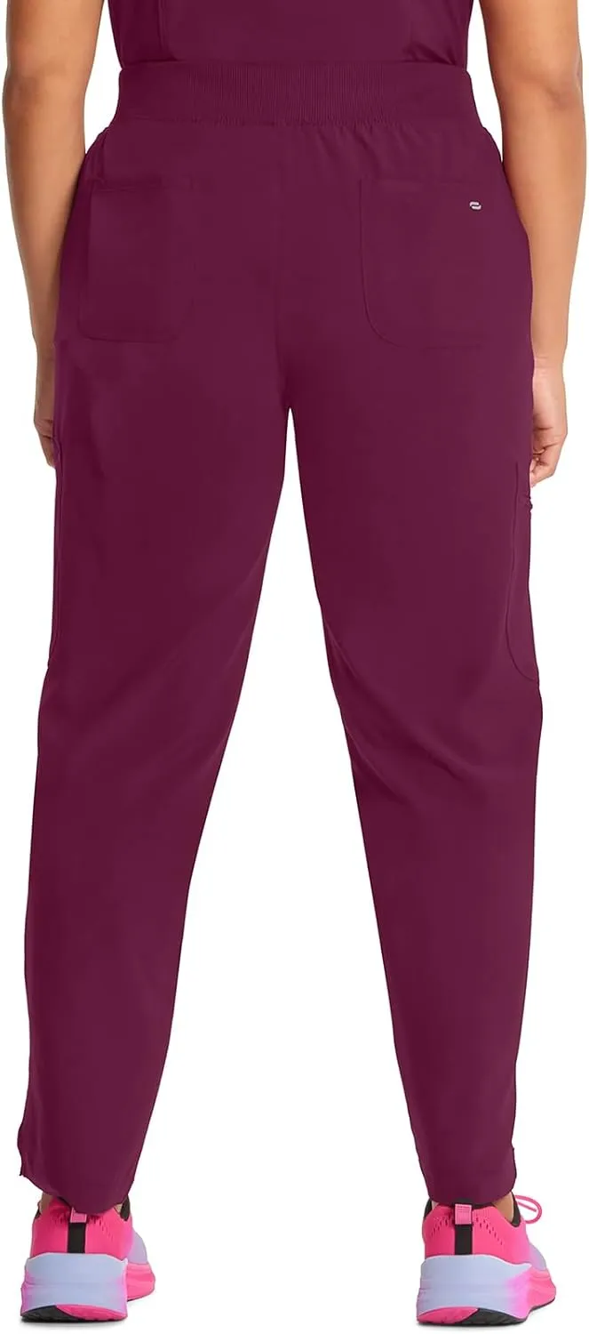 Infinity Cherokee Women's Scrub Pant Mid Rise Tapered Leg Pull-on Bottom with Moisture Wicking & 360 Stretch Fabric CK065A