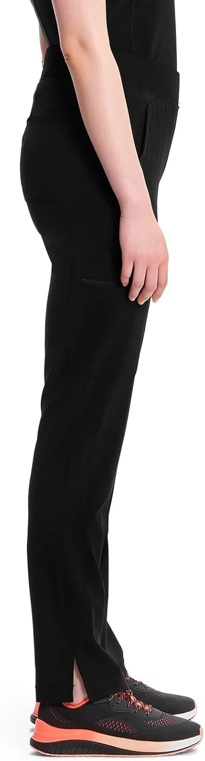 Infinity Cherokee Women's Scrub Pant Mid Rise Tapered Leg Pull-on Bottom with Moisture Wicking & 360 Stretch Fabric CK065A