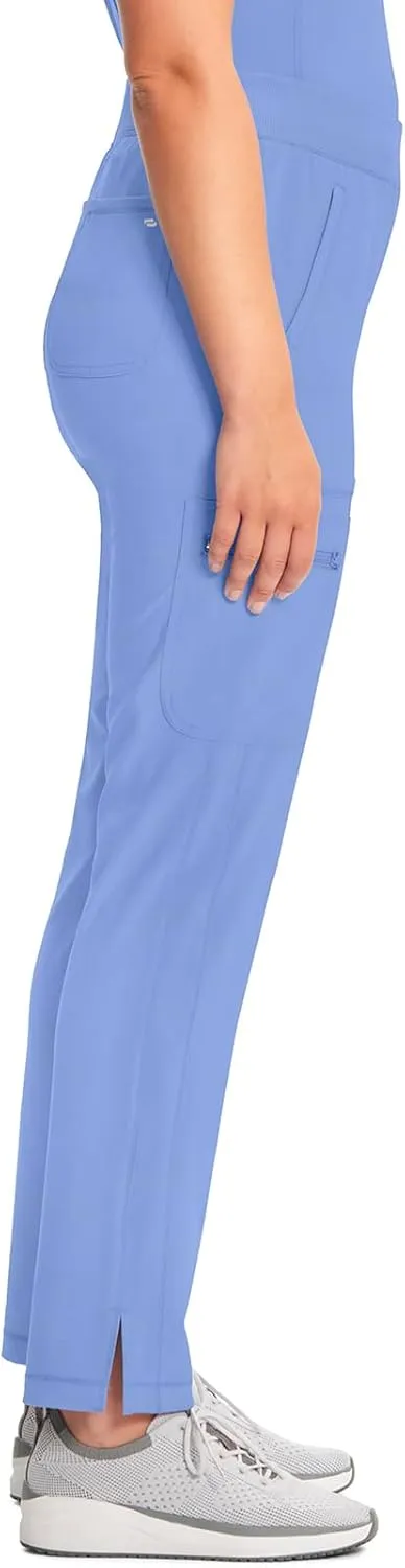 Infinity Cherokee Women's Scrub Pant Mid Rise Tapered Leg Pull-on Bottom with Moisture Wicking & 360 Stretch Fabric CK065A