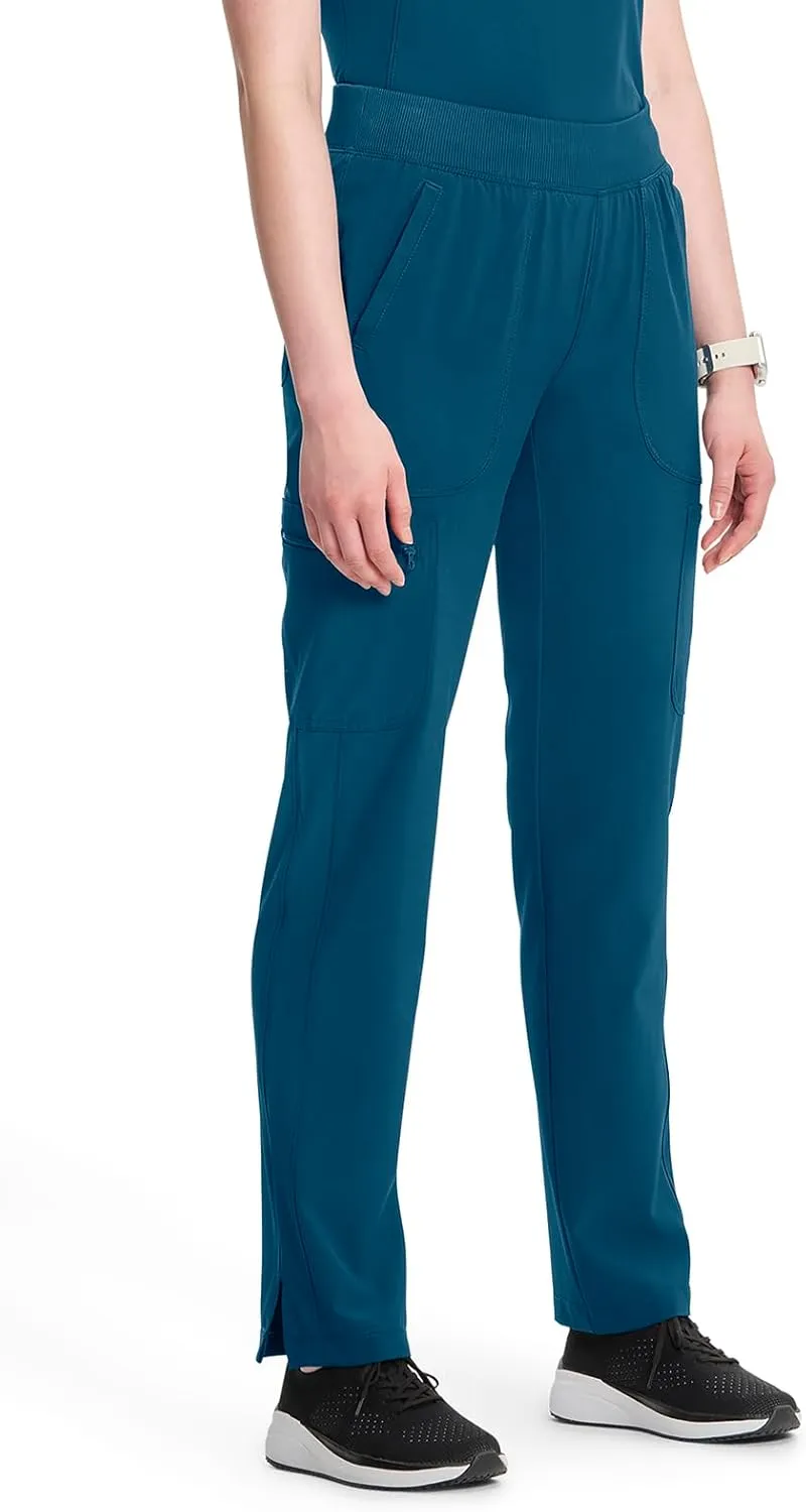 Infinity Cherokee Women's Scrub Pant Mid Rise Tapered Leg Pull-on Bottom with Moisture Wicking & 360 Stretch Fabric CK065A